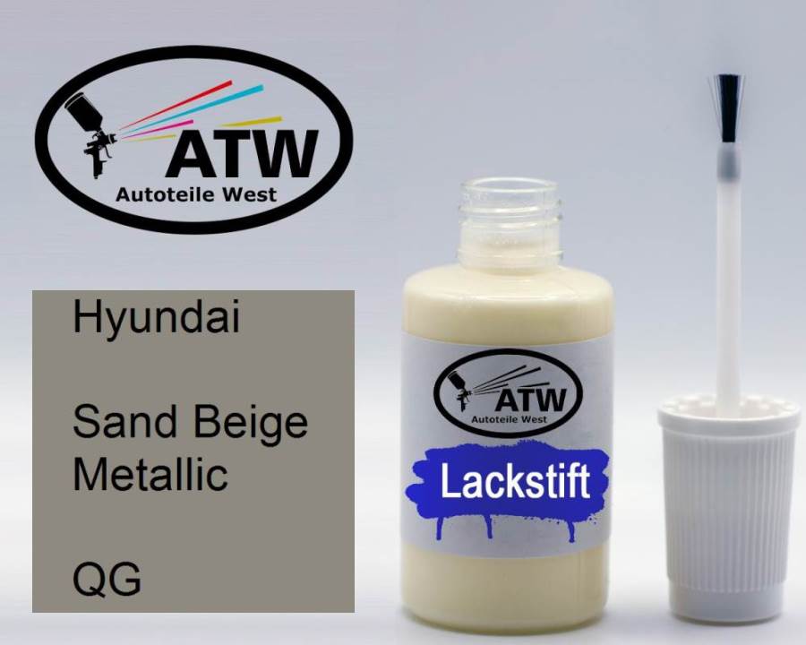 Hyundai, Sand Beige Metallic, QG: 20ml Lackstift, von ATW Autoteile West.